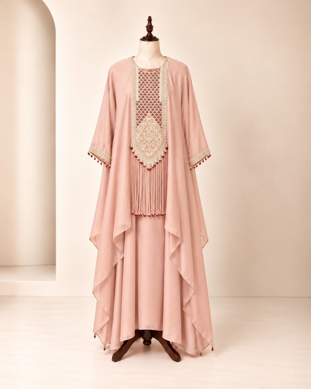 Italian Crepe Embroidered Farshi Salwar Set