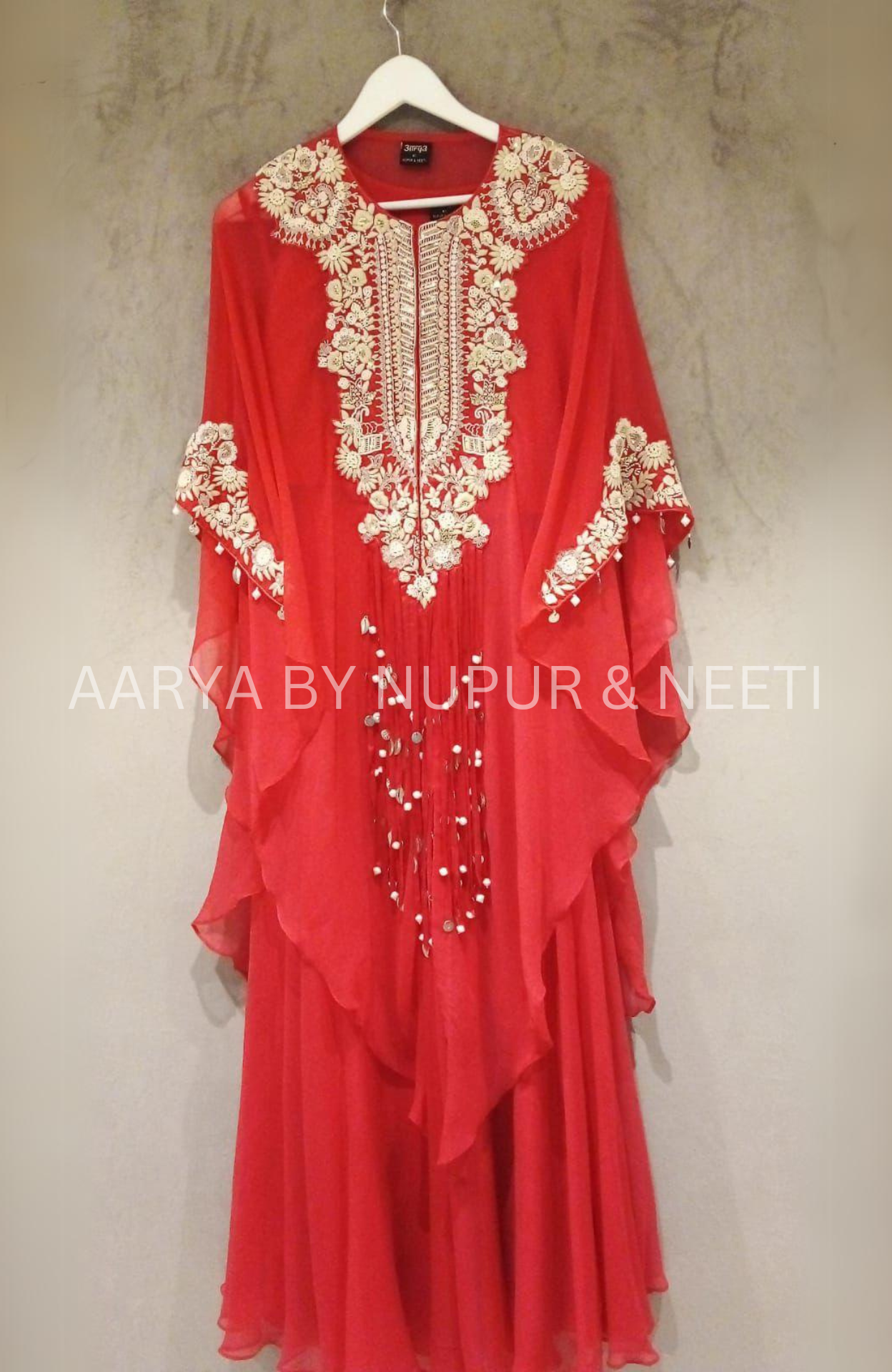 Chiffon Palazzo with Blouse & Organza Cape