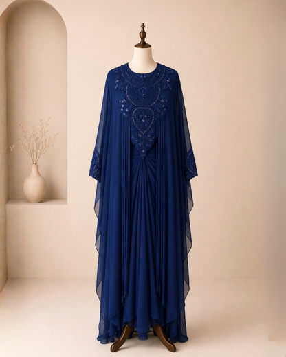 Chiffon Cape with Skirt Set
