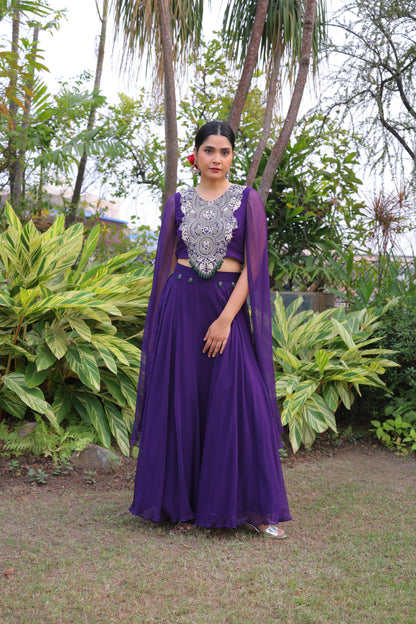 Chiffon Skirt & Blouse Set