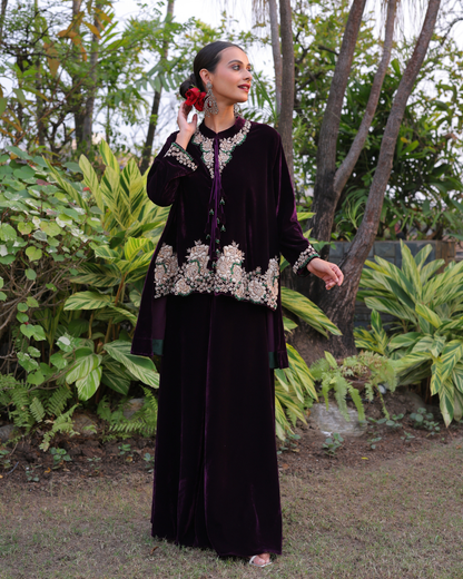 Velvet Flared Pants Co-Ord Set
