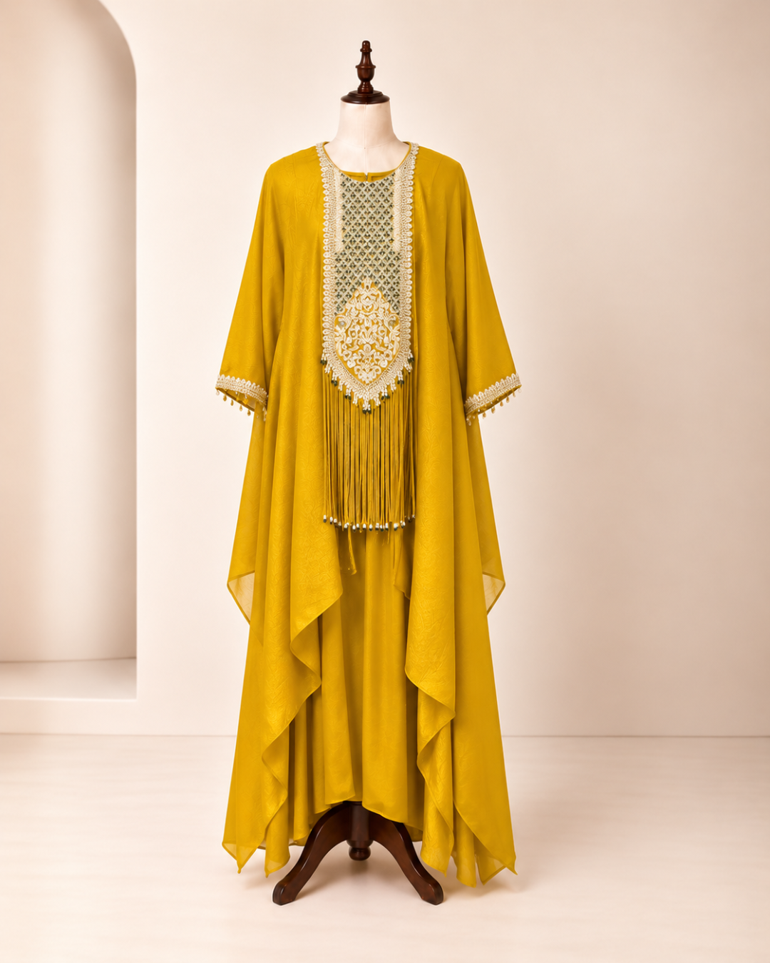 Italian Crepe Embroidered Farshi Salwar Set
