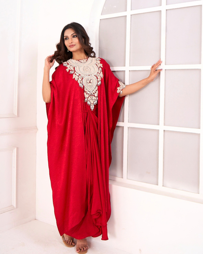 Chiffon Cape with Skirt Set