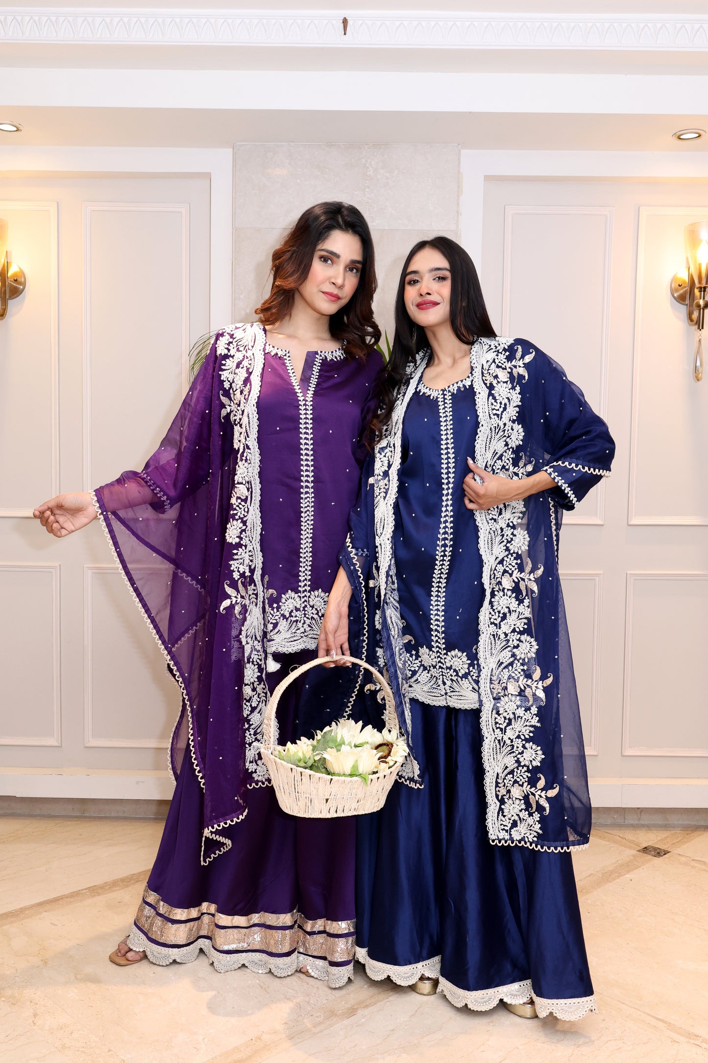 Chanderi Silk Kurta with Plazzo