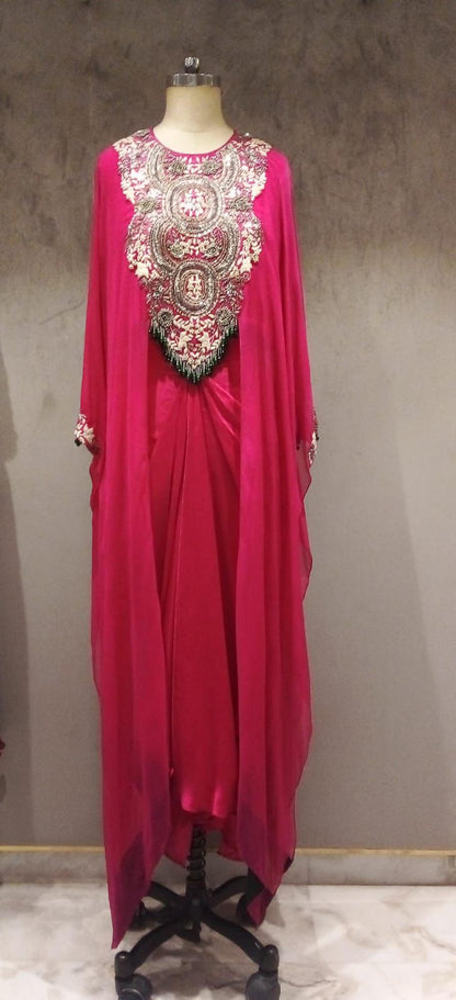 Chiffon Cape paired with a Pickup Skirt