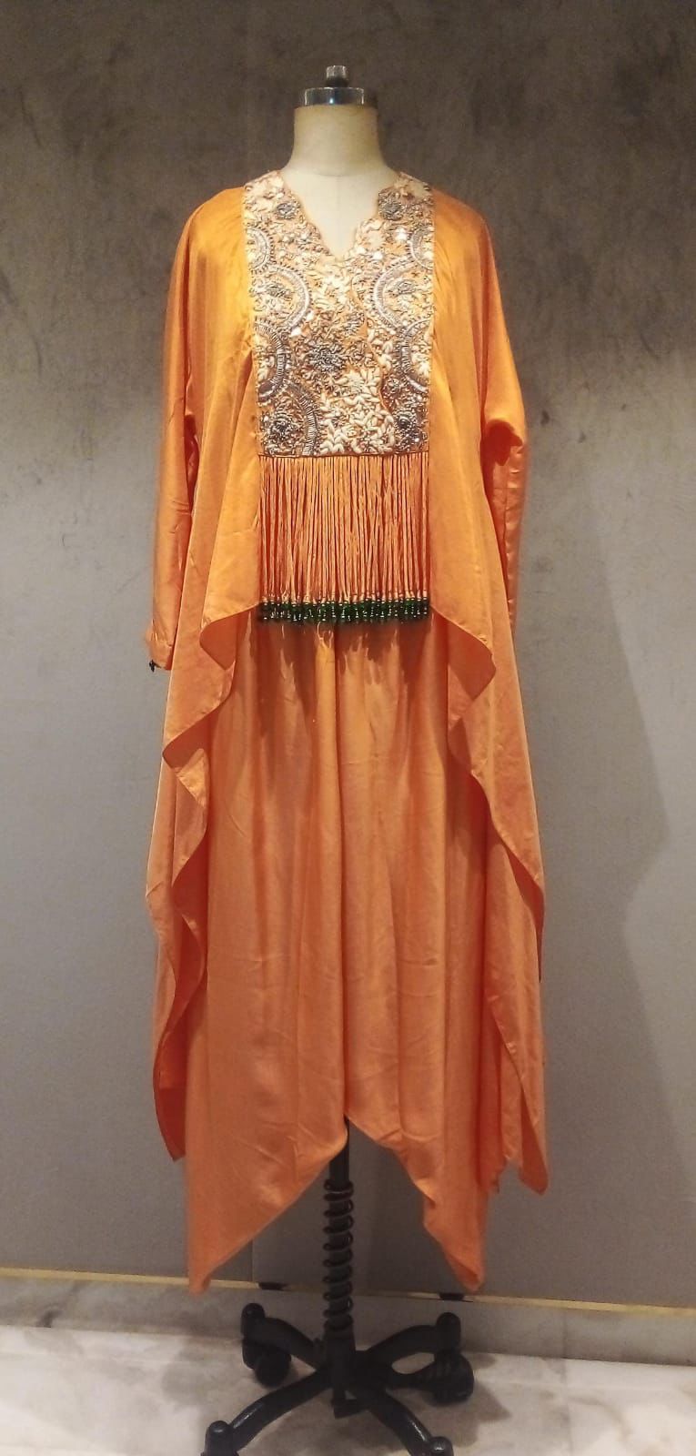 Silk Top paired with Dhoti Pants / Skirt