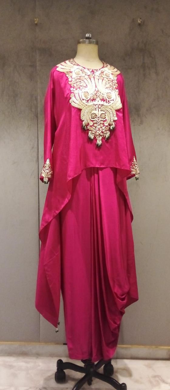 Silk Top Paired with a Skirt